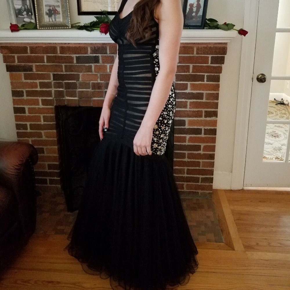 Black mermaid prom dress
